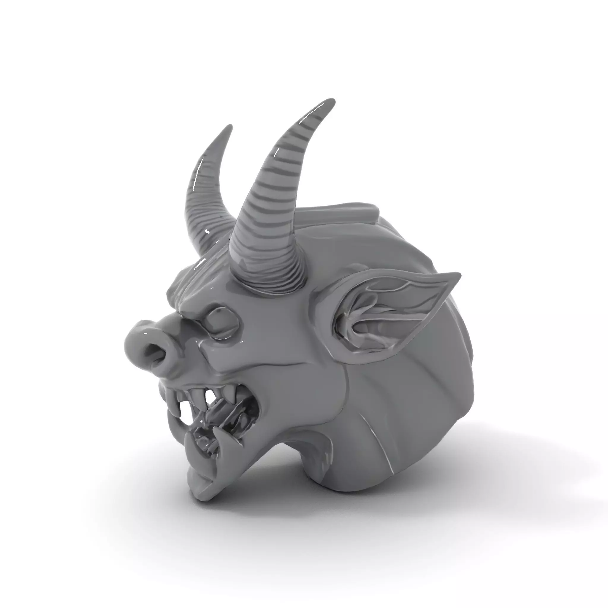 Sinister Demon Head model pack Low-poly 3D model_6