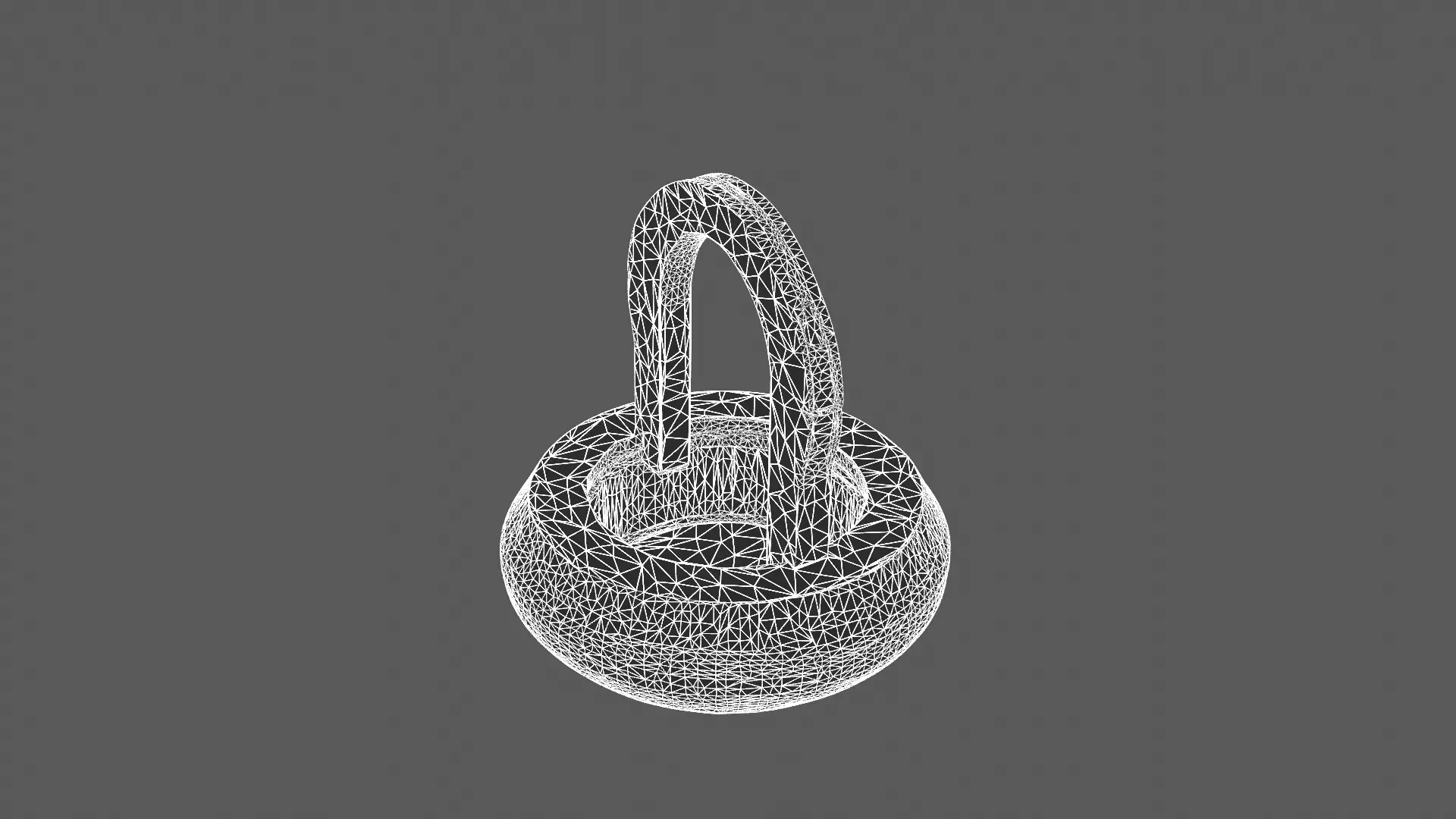 Modern Black Marble Decorative Arch Sculpture 3D model_7