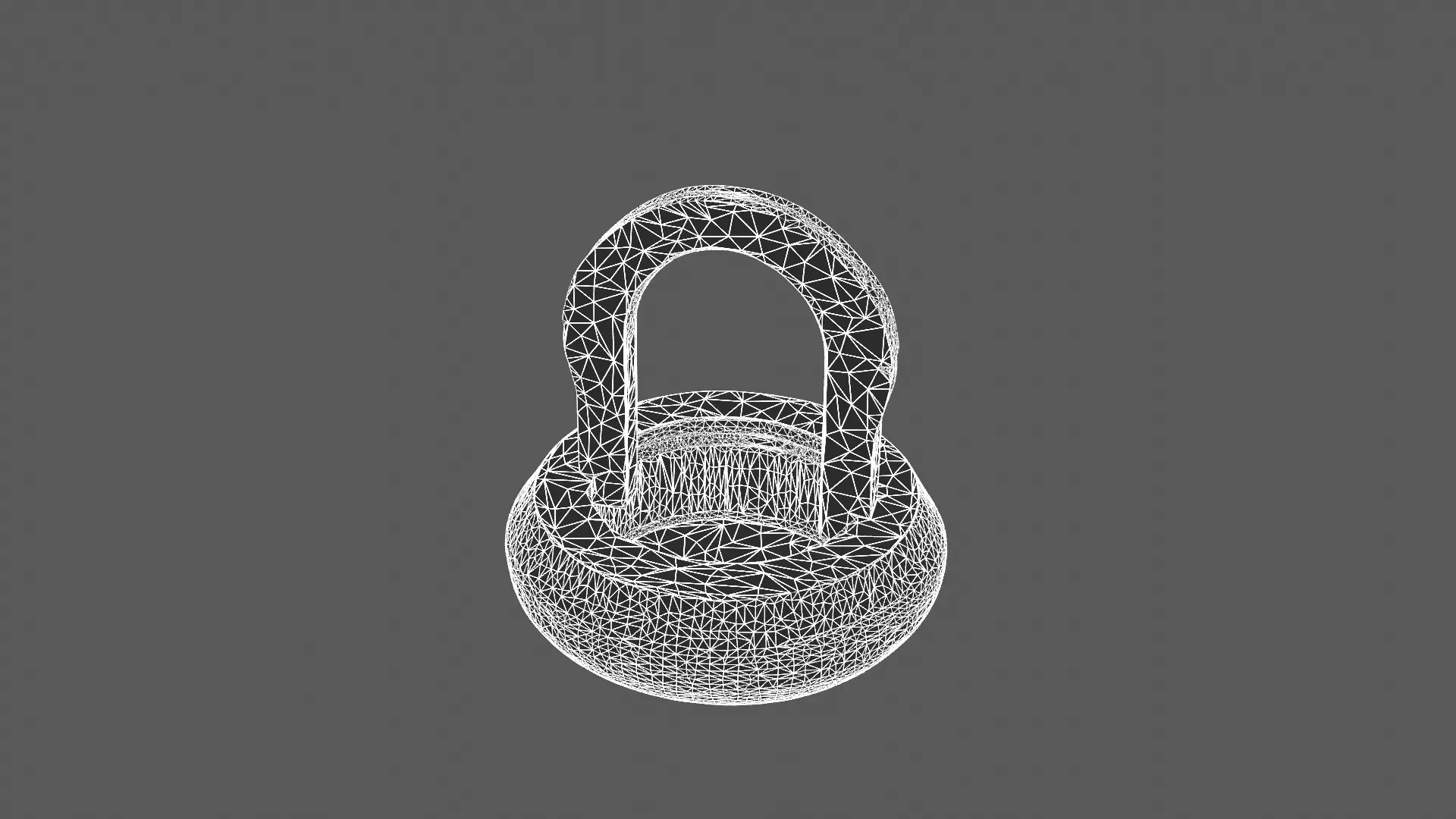 Modern Black Marble Decorative Arch Sculpture 3D model_6