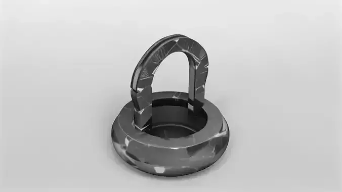 Modern Black Marble Decorative Arch Sculpture