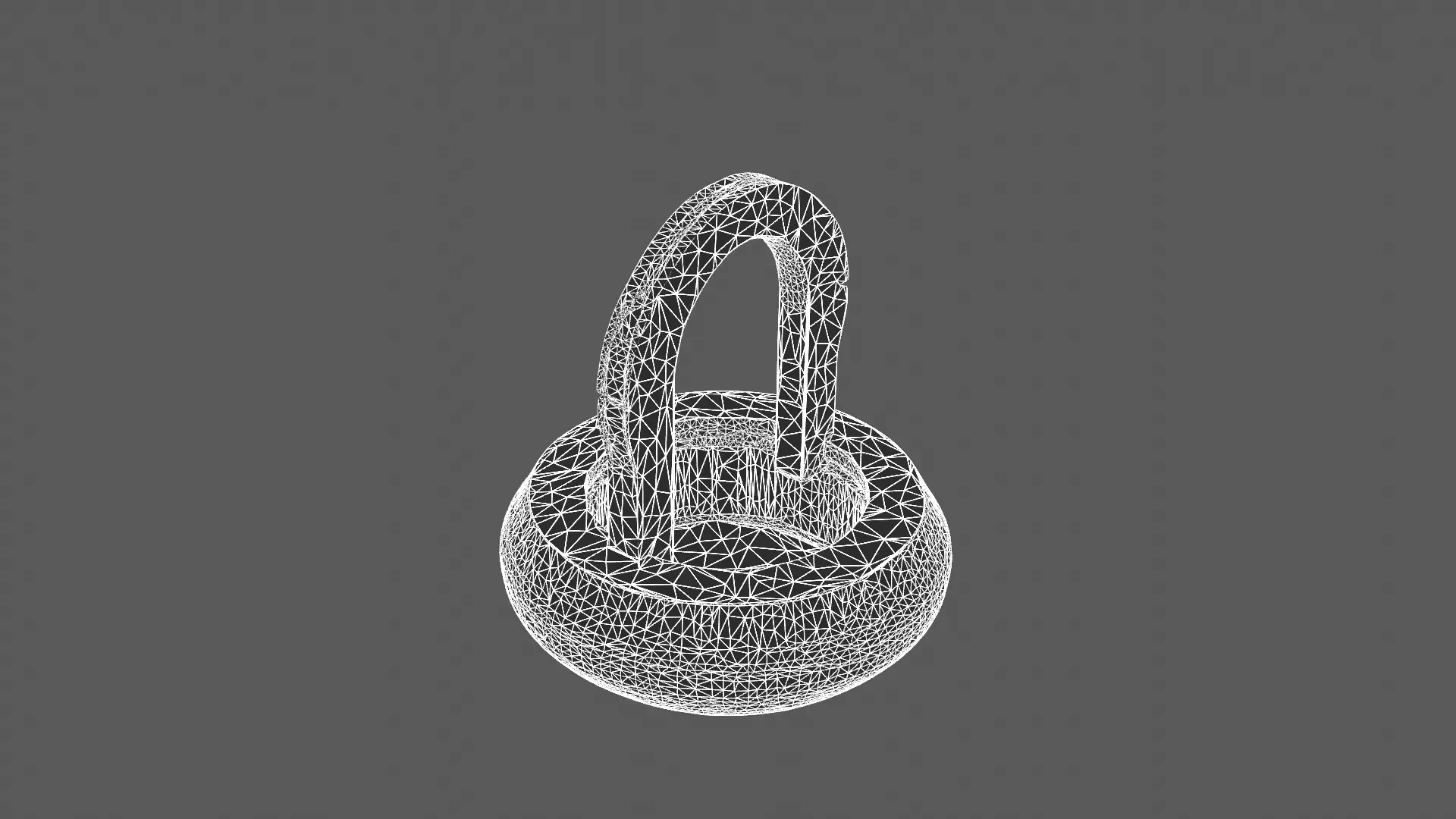 Modern Black Marble Decorative Arch Sculpture 3D model_8