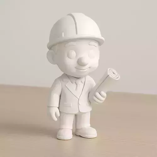 Cartoon Engineer 3D Printable