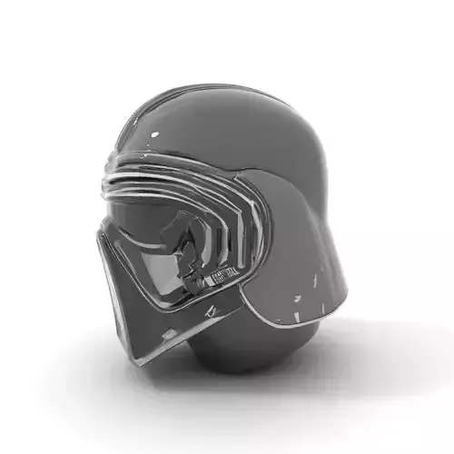 Sleek Black Helmet model pack