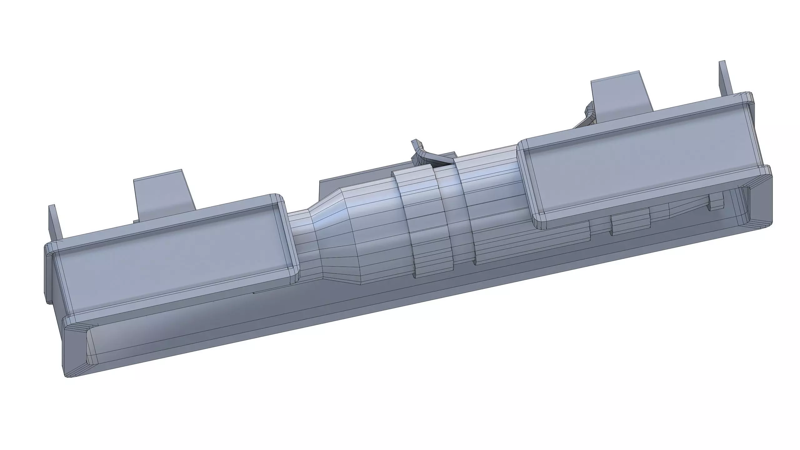 Ammo Feed Chute with Ammo Low-poly 3D model_13