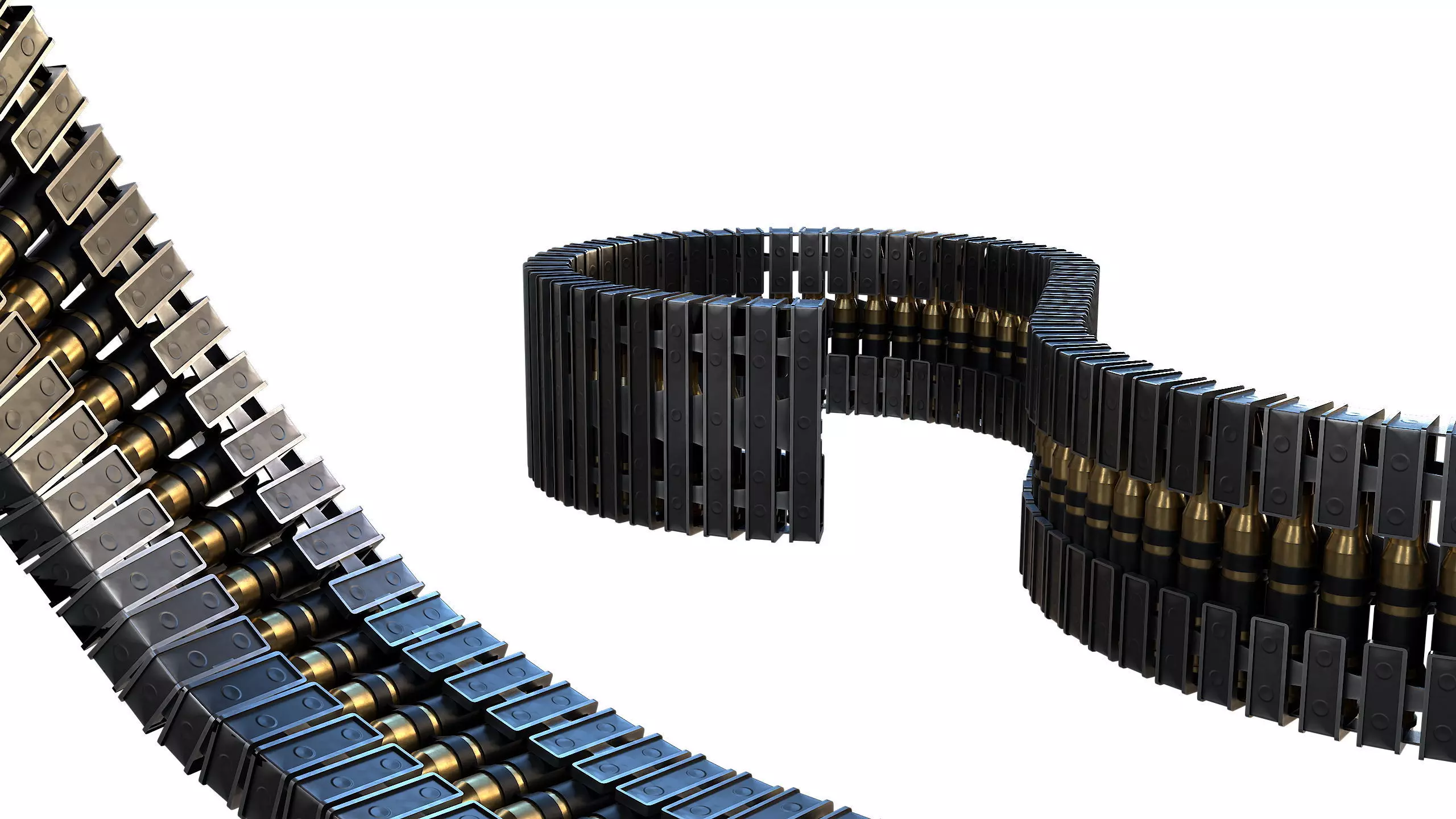 Ammo Feed Chute with Ammo Low-poly 3D model_4