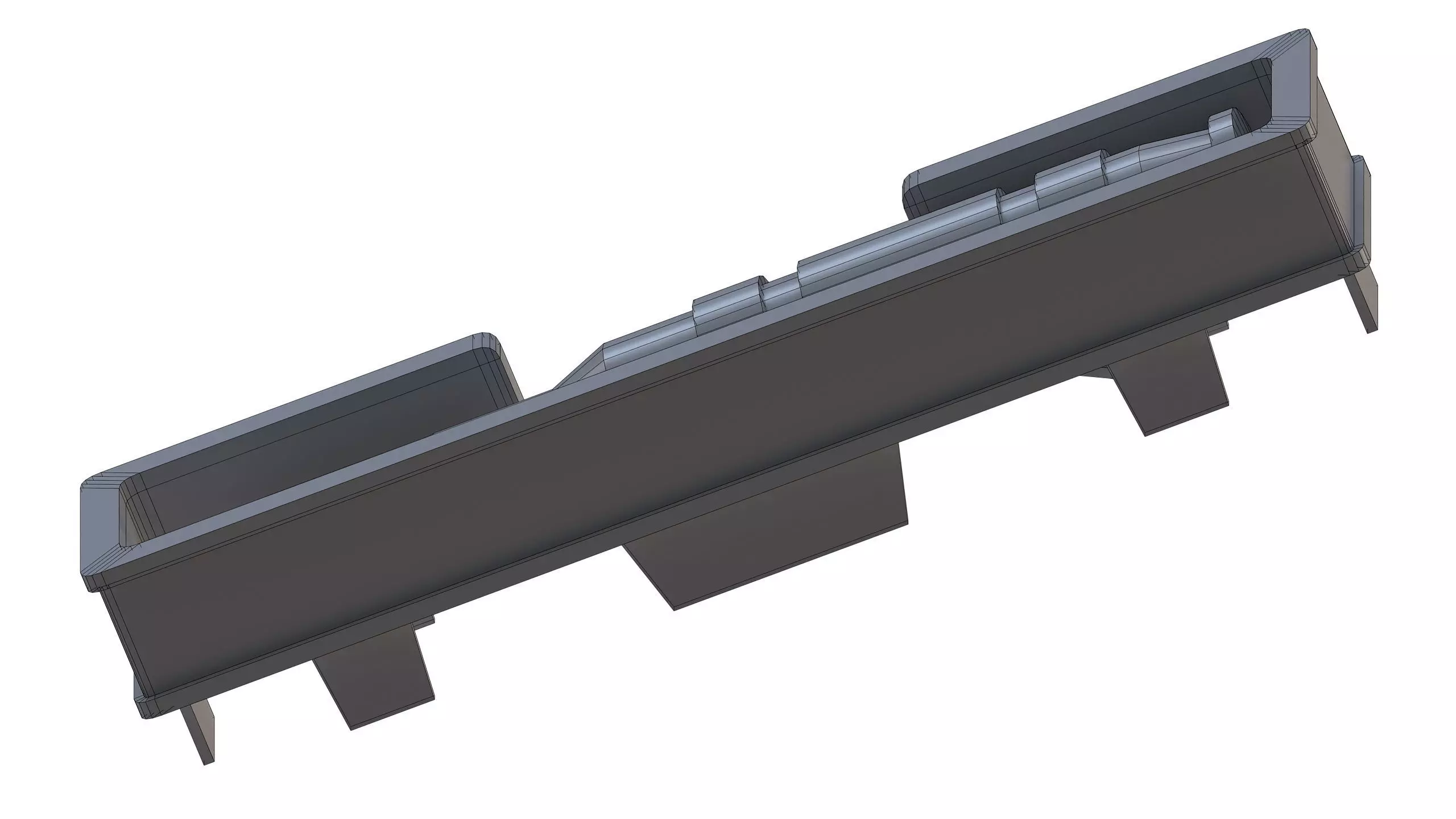 Ammo Feed Chute with Ammo Low-poly 3D model_12