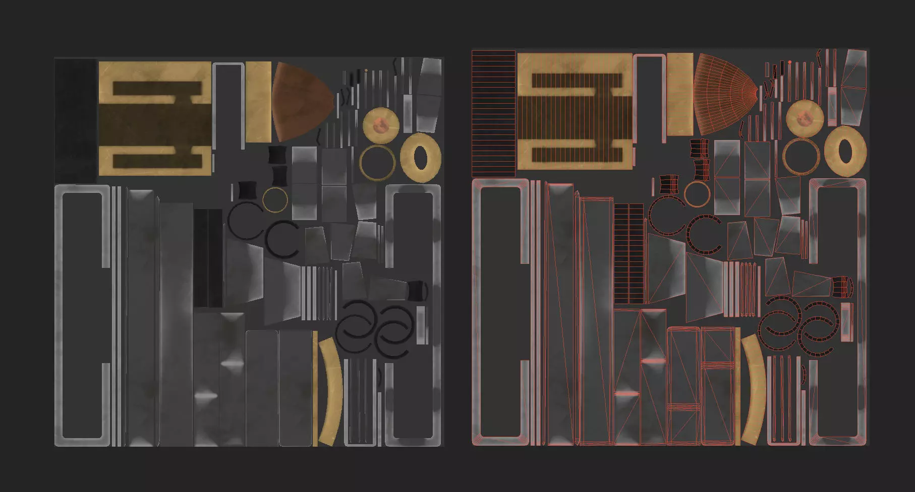 Ammo Feed Chute with Ammo Low-poly 3D model_11