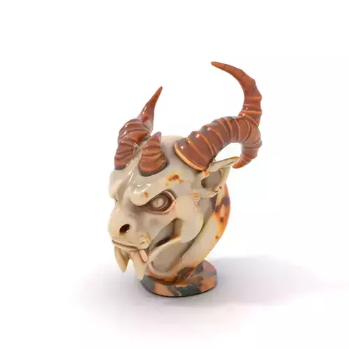 Marble Demon Bust model pack