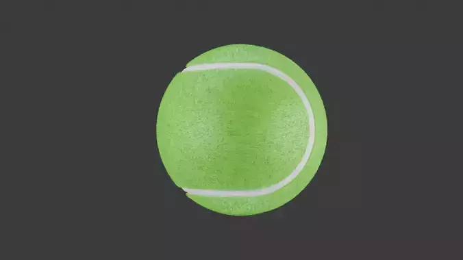Free low poly tennis ball