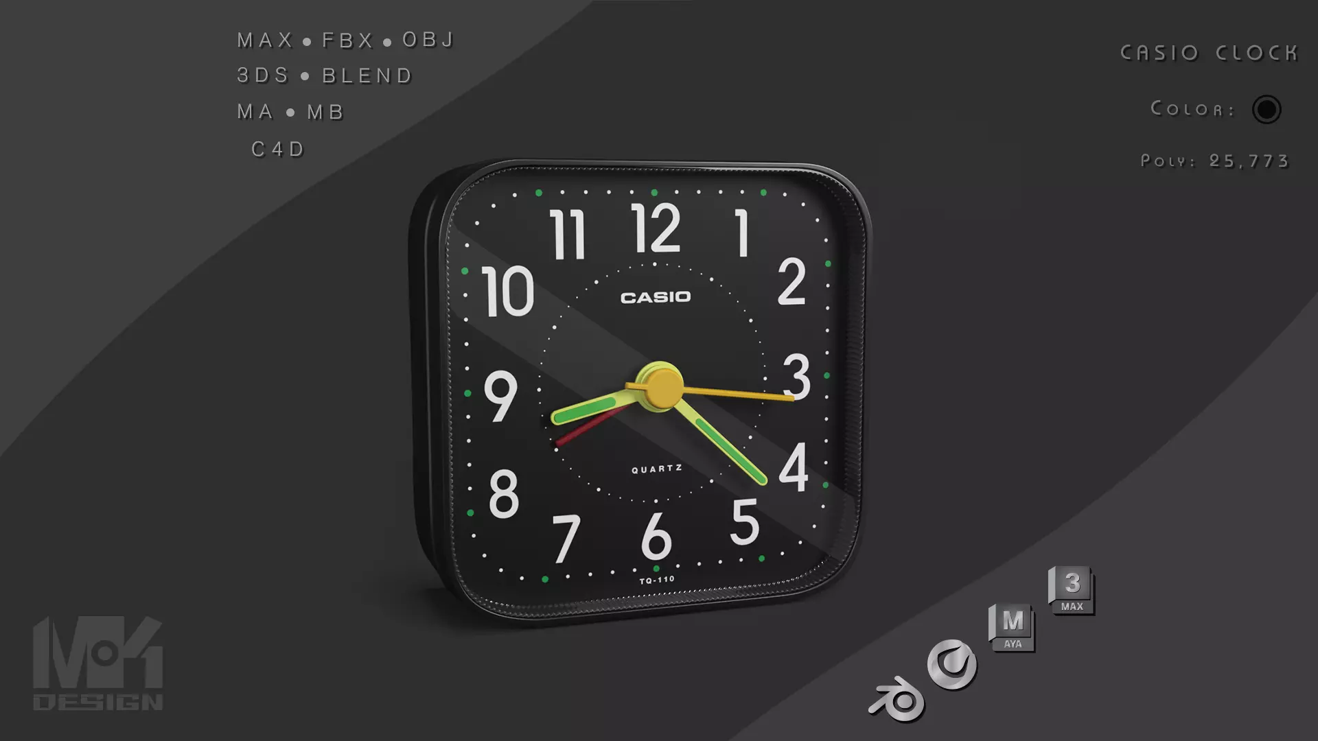 Alarm Casio Clock 3D model_0