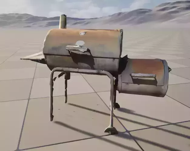 Rusty Barbecue Smoker Grill