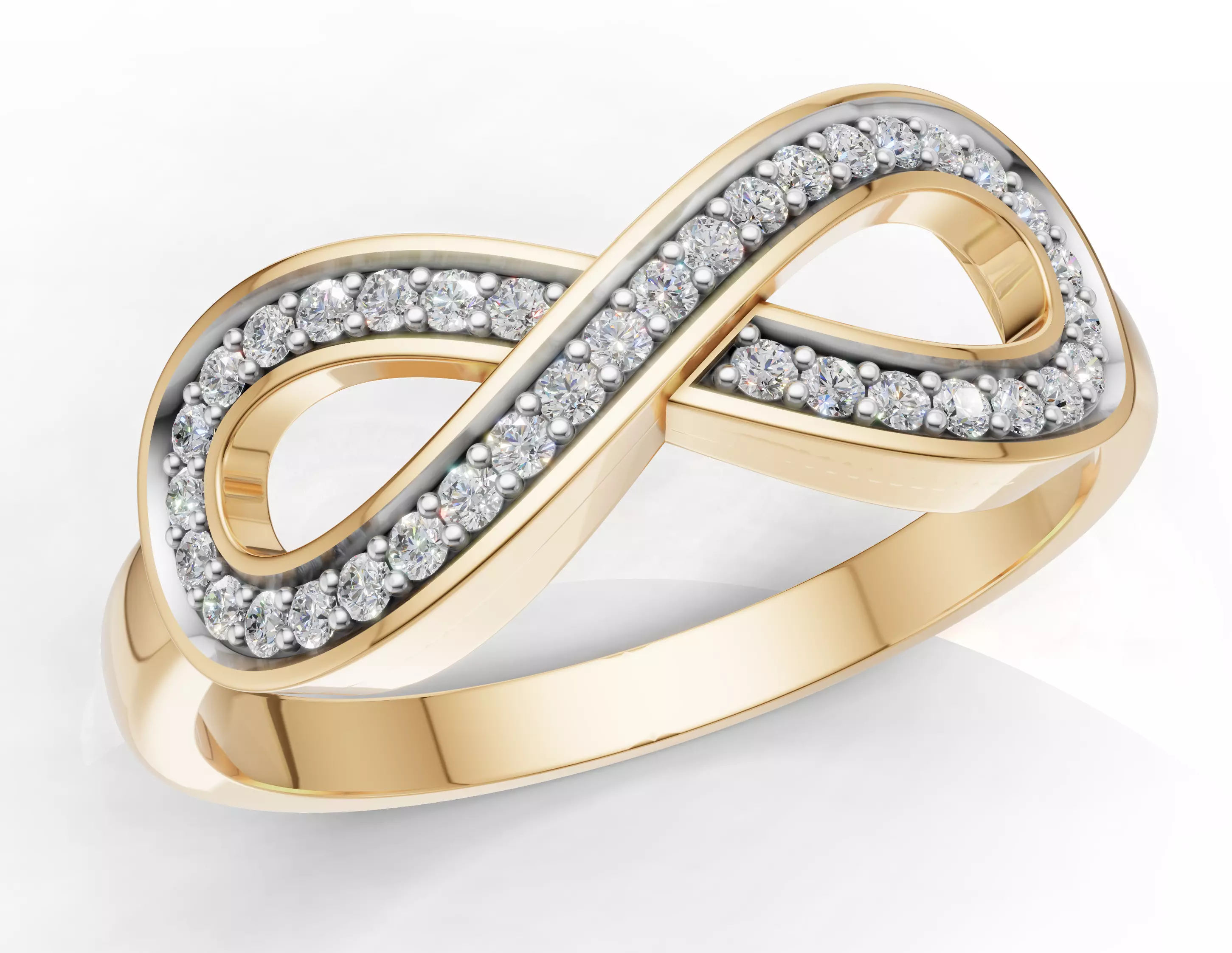 AV 710 Infinity of Love Diamond Ring for Women 3D print model