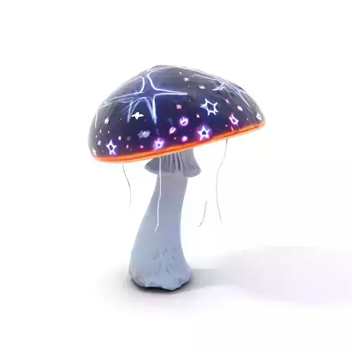 Galactic Mushroom model pack Low-poly 3D model