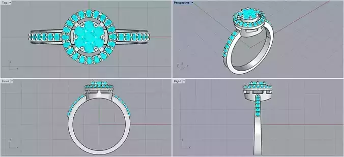 engagement ring 3D model