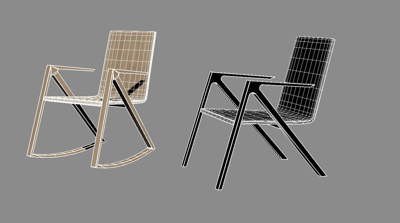 Felix Relax Chair and Rocking Chair by Peruse 3D model_3