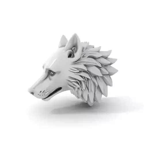 Silver Wolf Sculpture model pack
