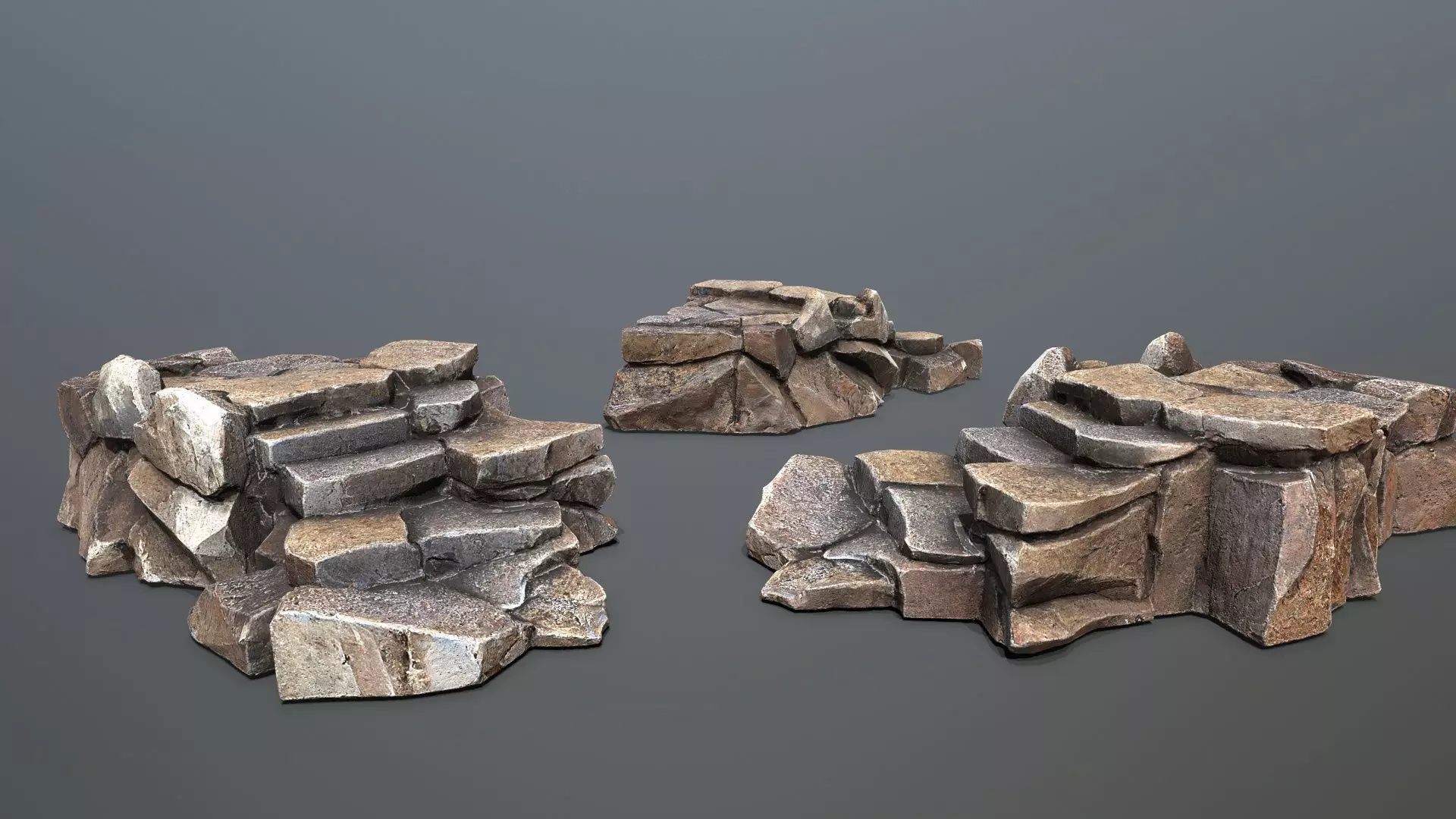 desert rocks  Low-poly 3D model_14