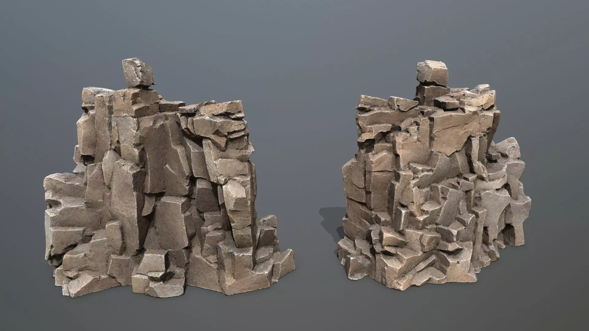 desert rocks  Low-poly 3D model_16