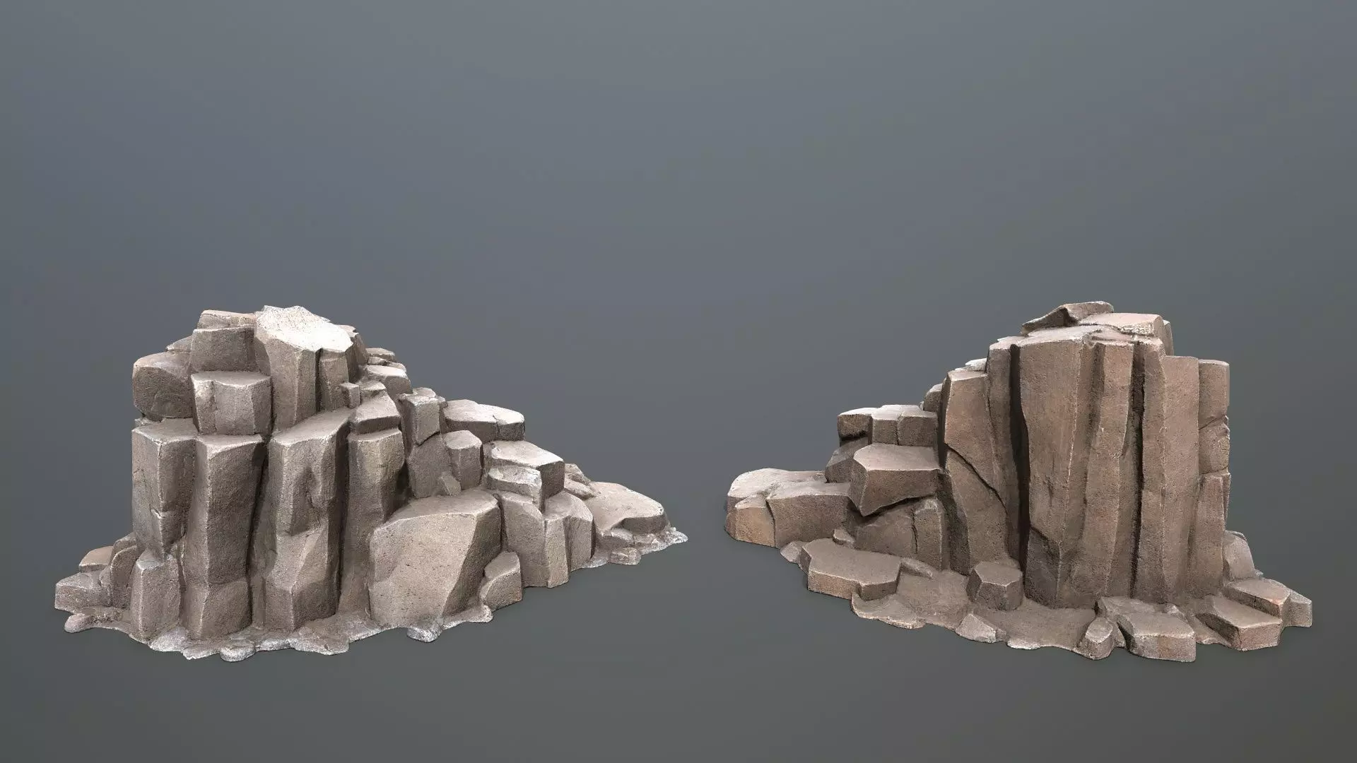 desert rocks  Low-poly 3D model_3