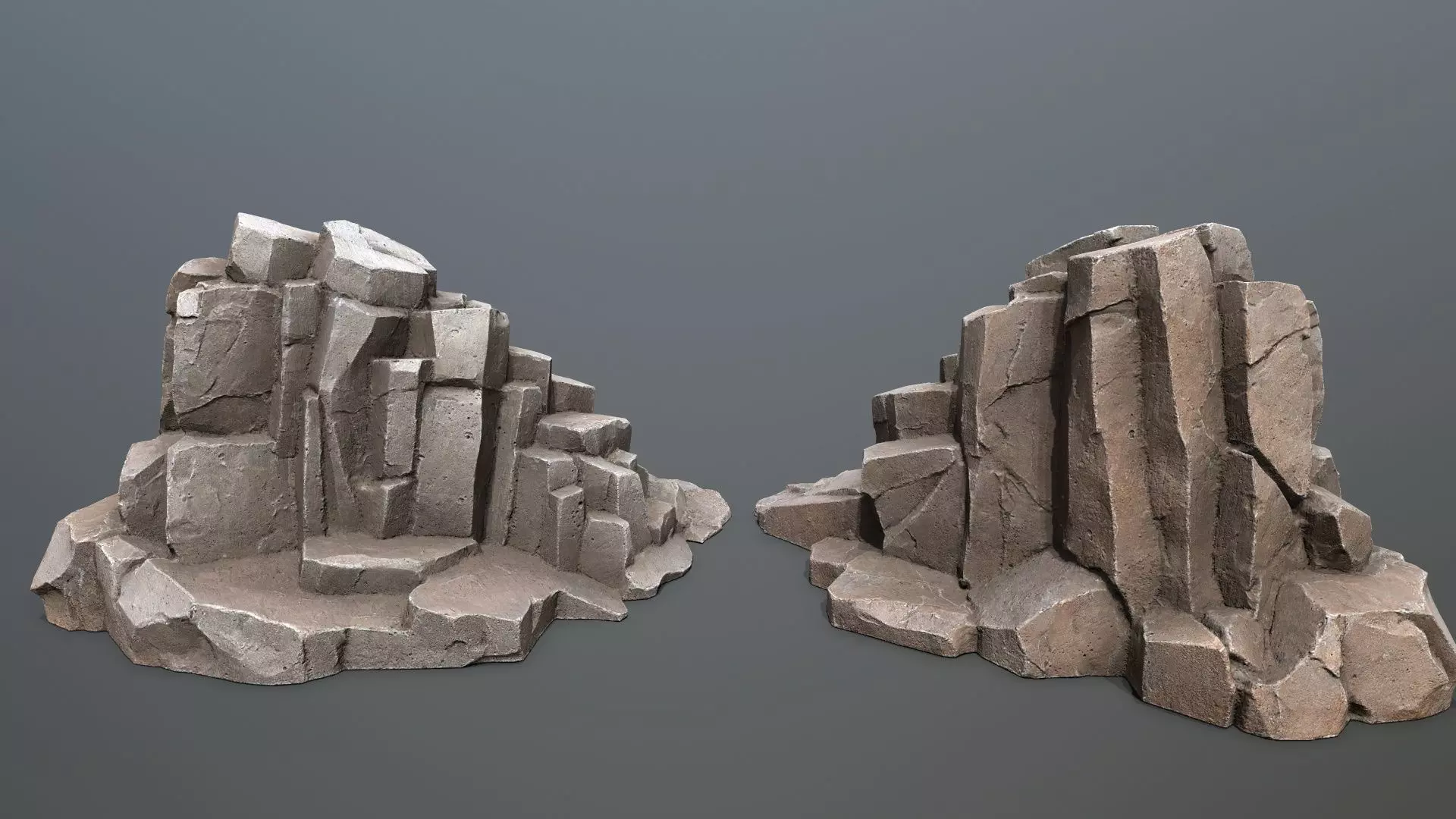 desert rocks  Low-poly 3D model_5