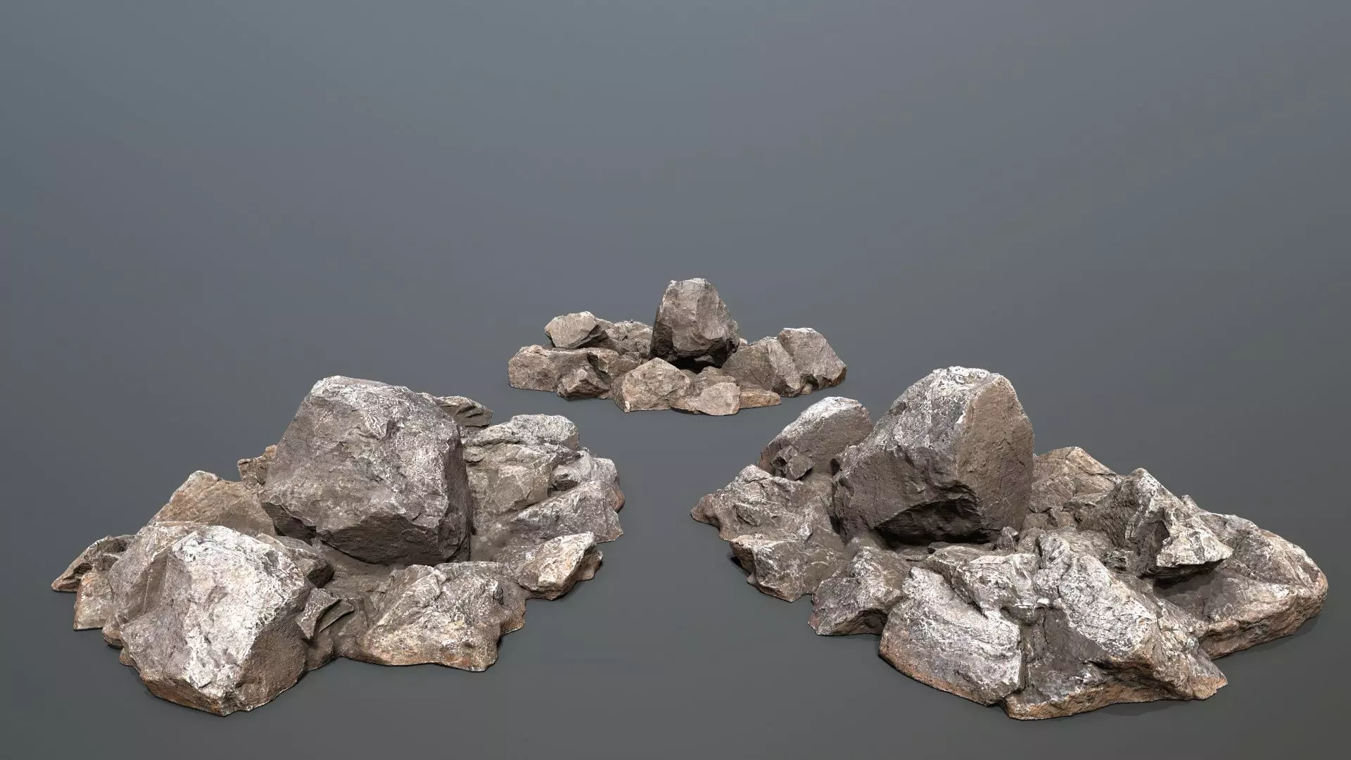 desert rocks  Low-poly 3D model_2