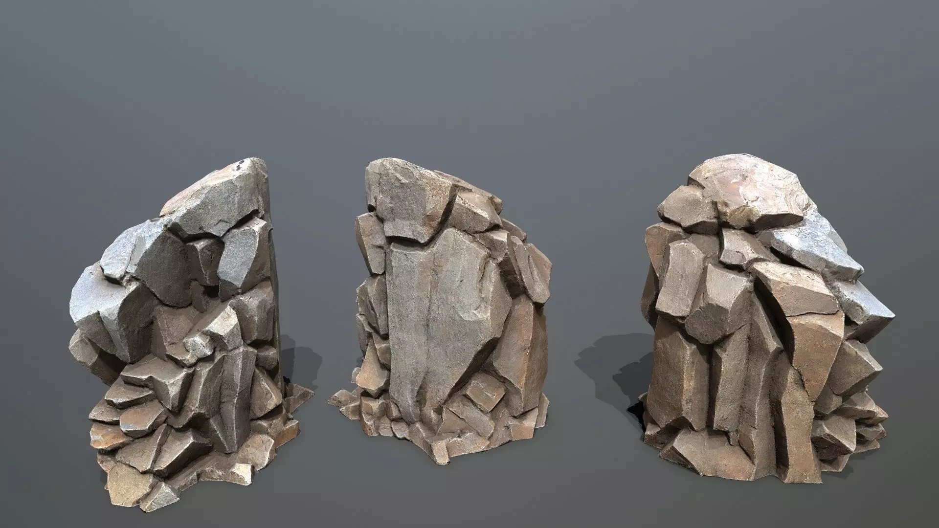 desert rocks  Low-poly 3D model_9