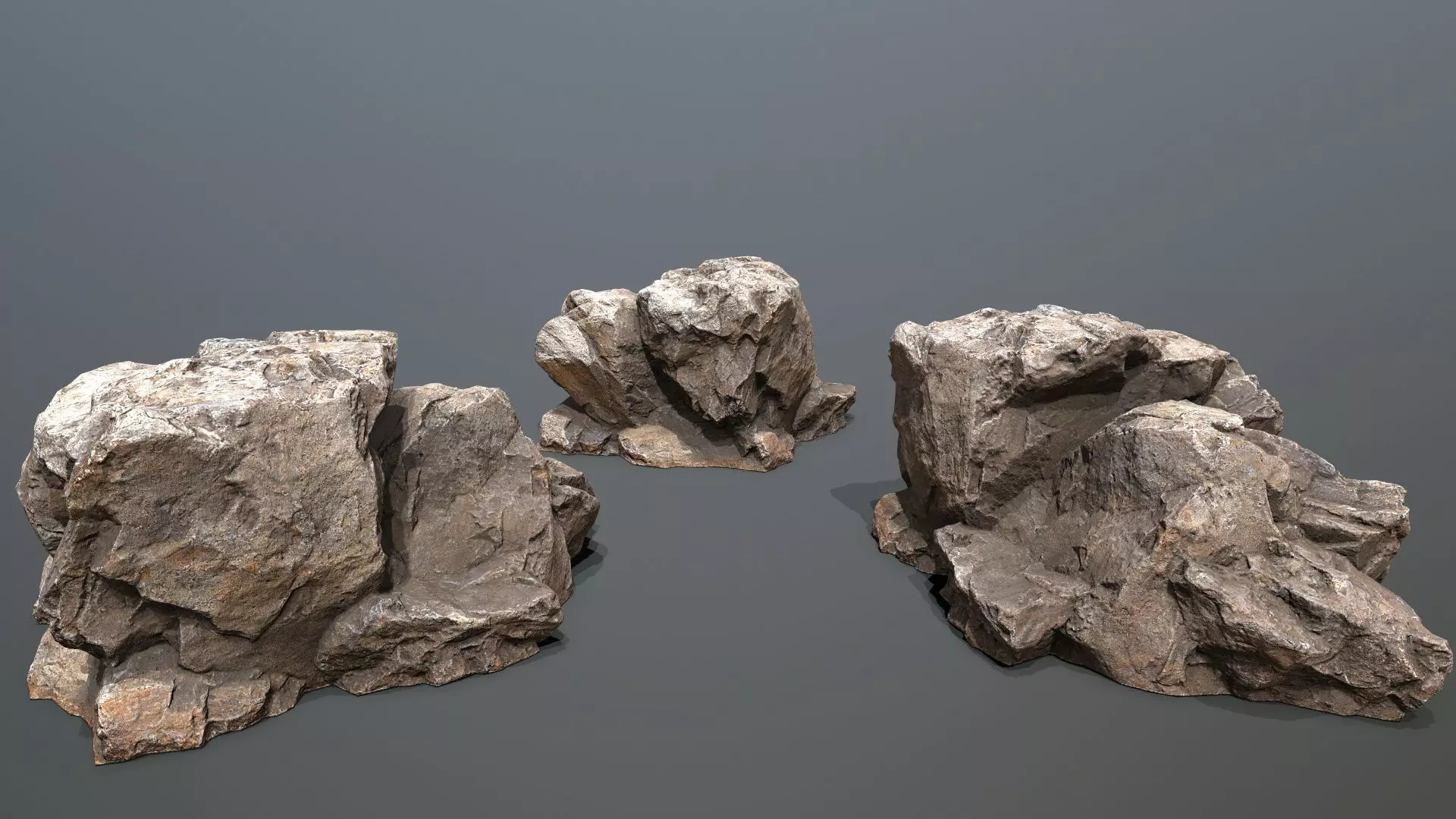 desert rocks  Low-poly 3D model_10