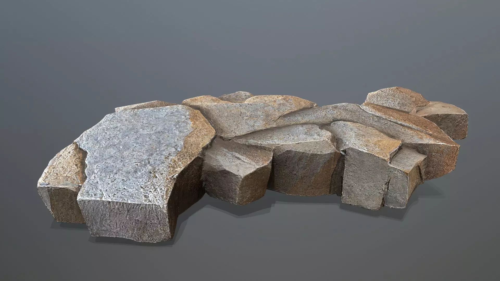 desert rocks  Low-poly 3D model_31