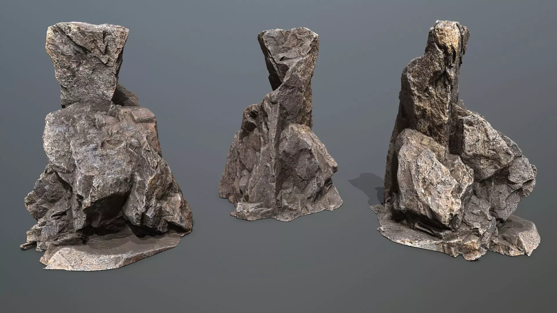 desert rocks  Low-poly 3D model_7