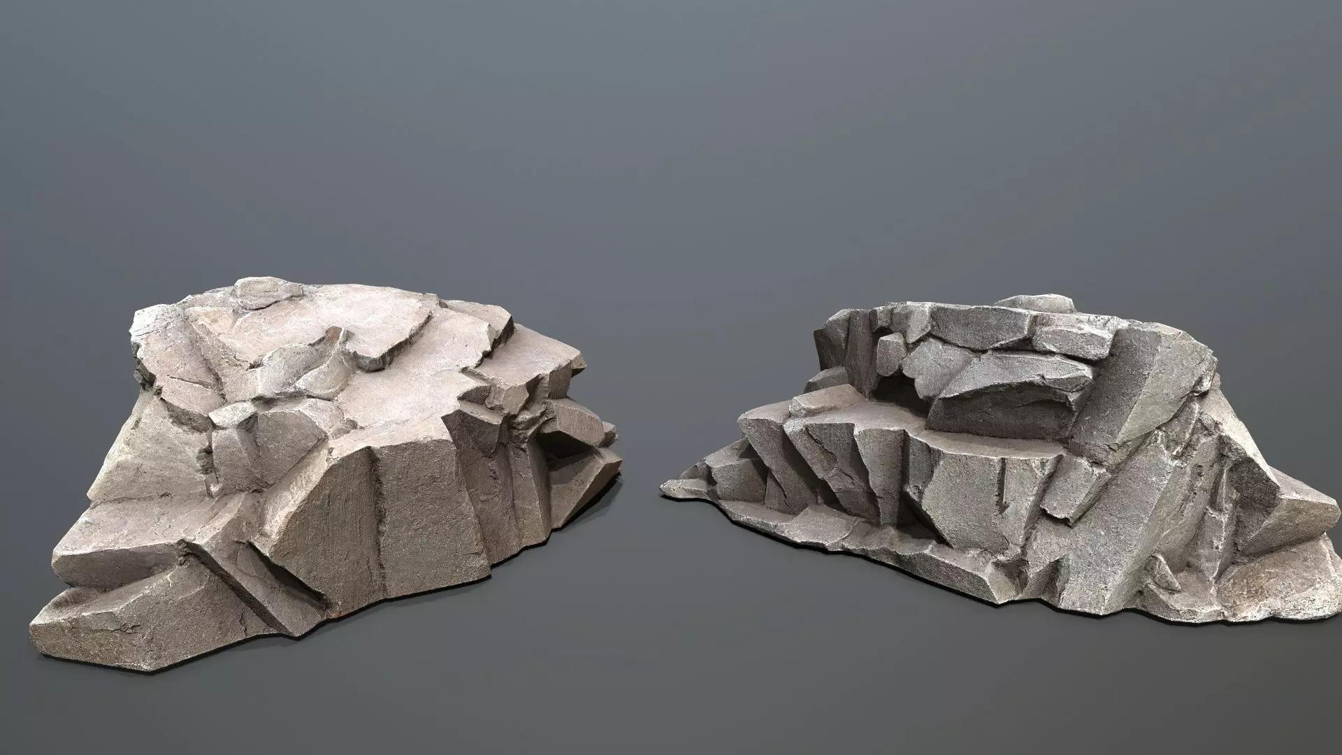 desert rocks  Low-poly 3D model_8