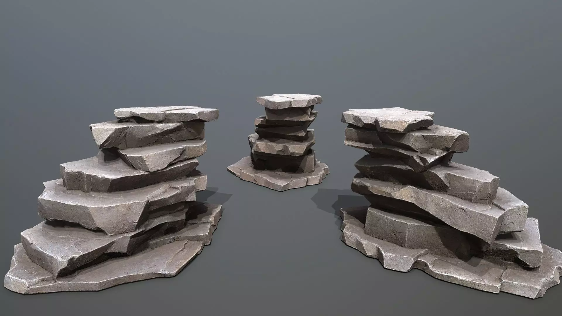 desert rocks  Low-poly 3D model_13