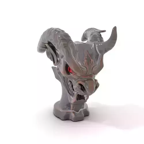 Dark Demon Bust model pack Low-poly 3D model