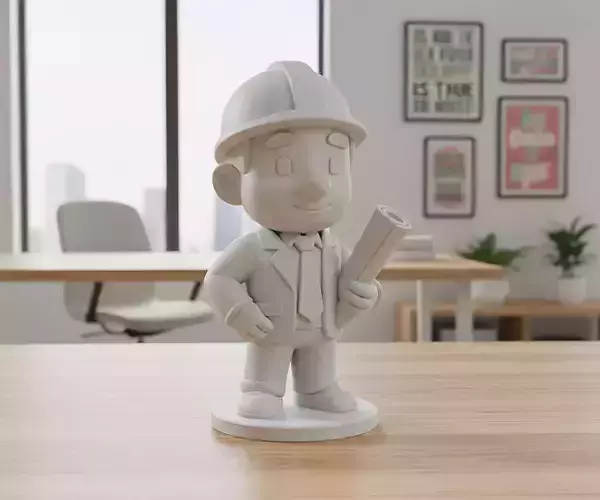 Cartoon Architect 3D Printable