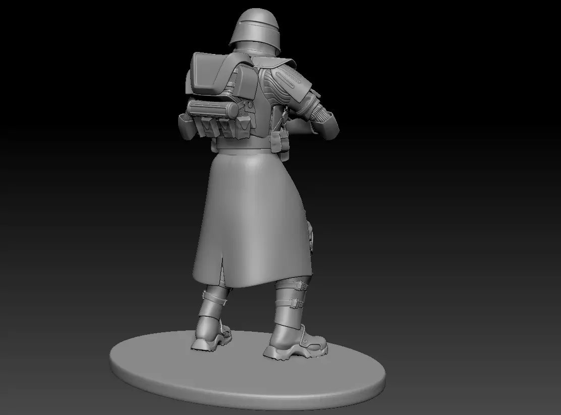 star wars 3d printable clone Galactic Marine Pose 2 3D print model_1