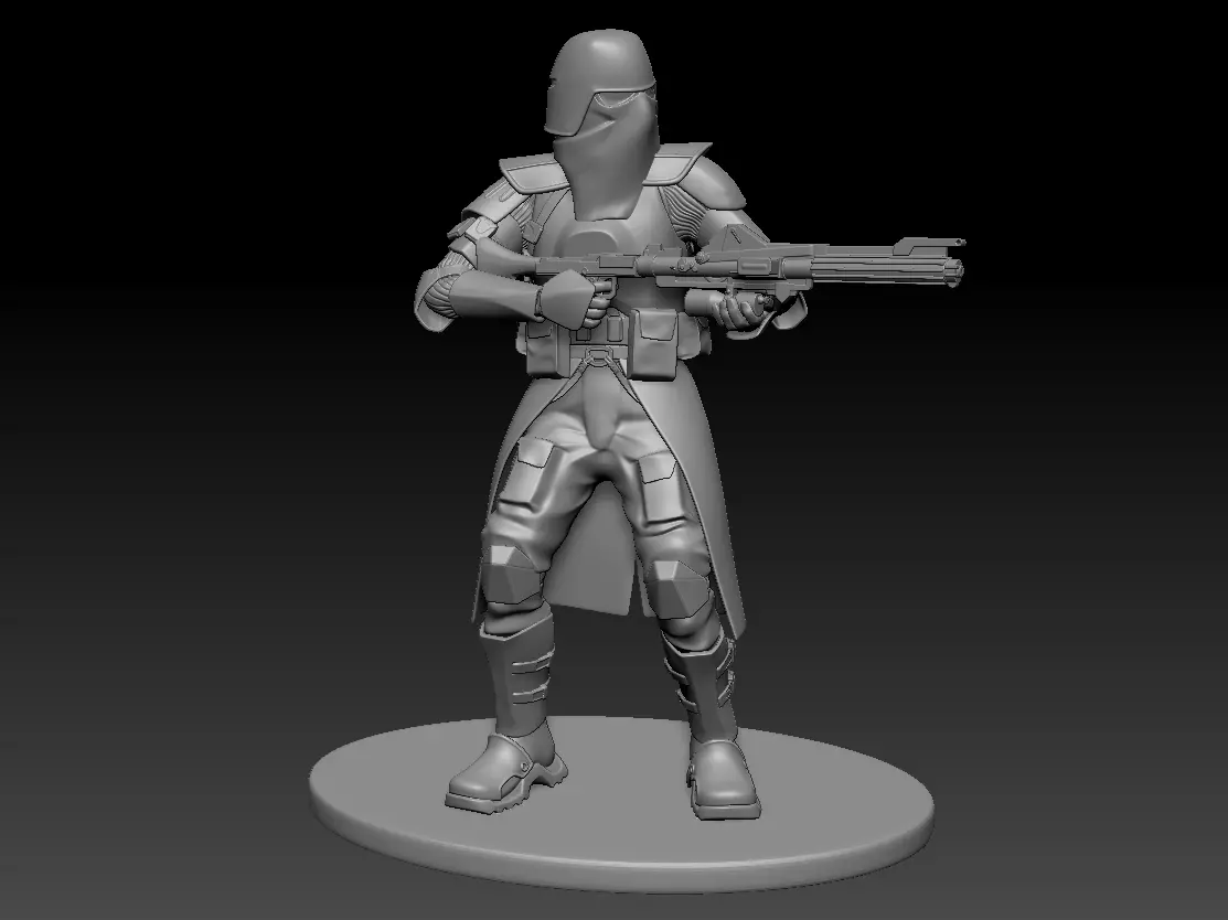 star wars 3d printable clone Galactic Marine Pose 2 3D print model_0