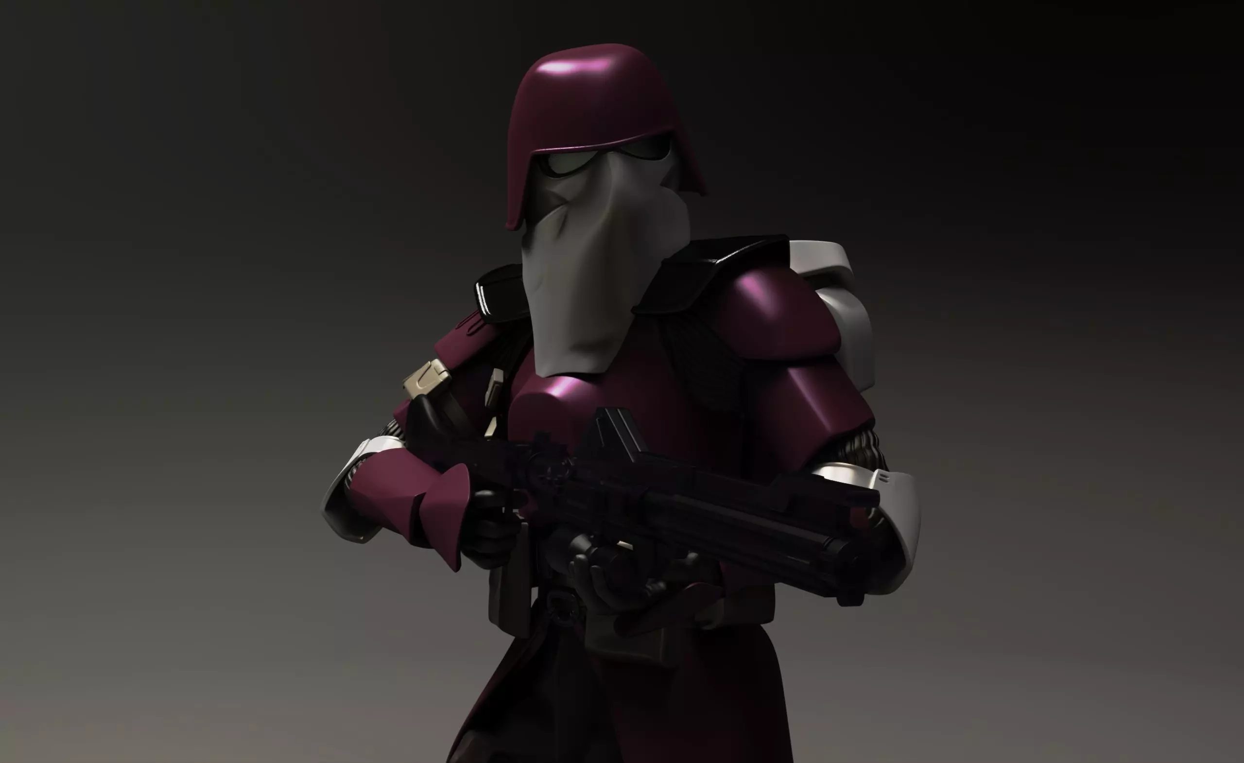 star wars 3d printable clone Galactic Marine Pose 2 3D print model_2