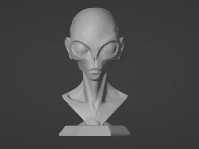 Alien head bust