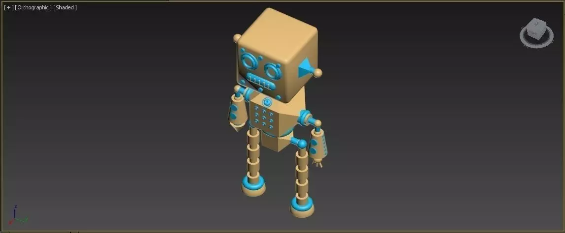 Basic Robot Low-poly 3D model_0