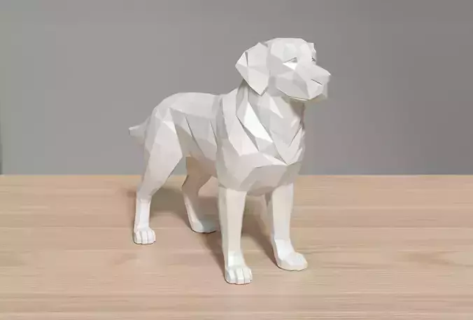 Low-Poly Dog 3D Printable