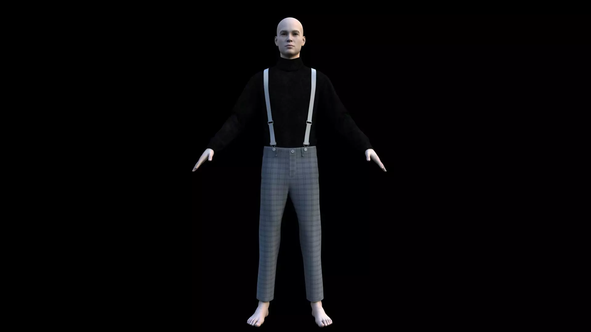 Realistic man 3D model_2