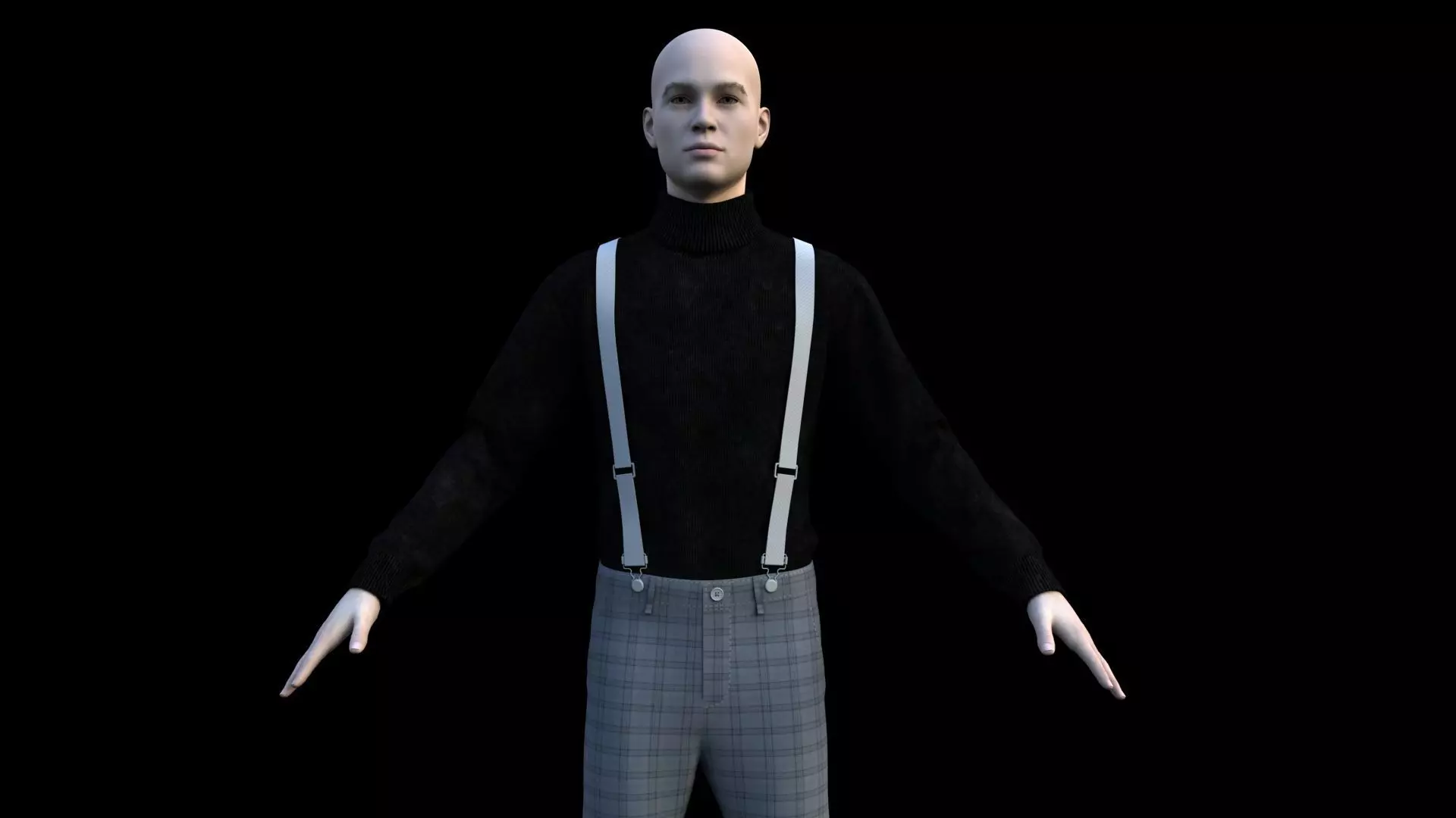 Realistic man 3D model_1