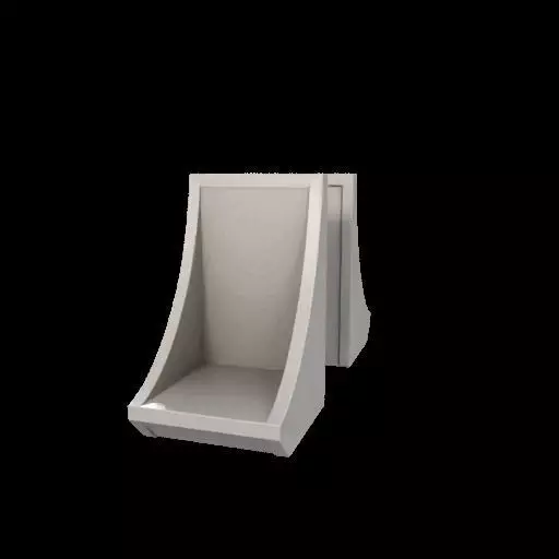 Modern Curved Bookends 3D model_22