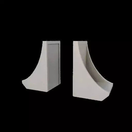 Modern Curved Bookends 3D model_29