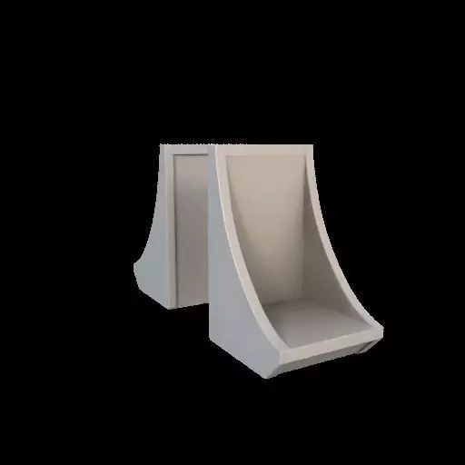 Modern Curved Bookends 3D model_26