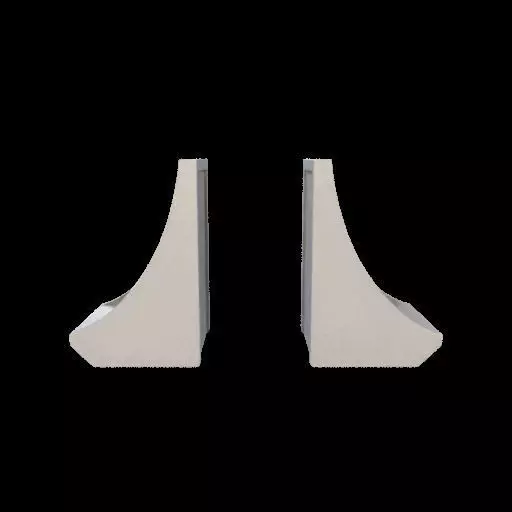 Modern Curved Bookends 3D model_1