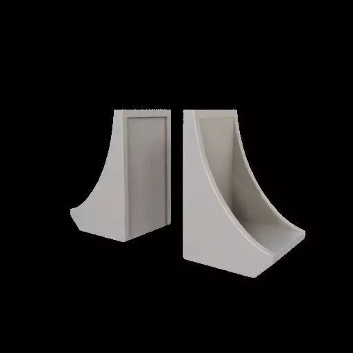 Modern Curved Bookends 3D model_28