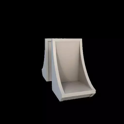 Modern Curved Bookends 3D model_25