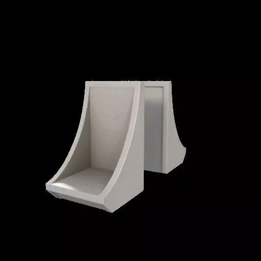 Modern Curved Bookends 3D model_21
