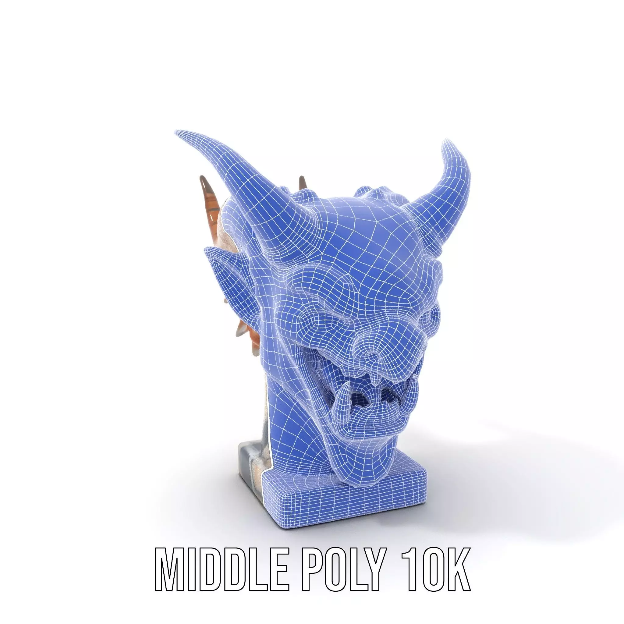 Marble Demon Bust model pack Low-poly 3D model_18