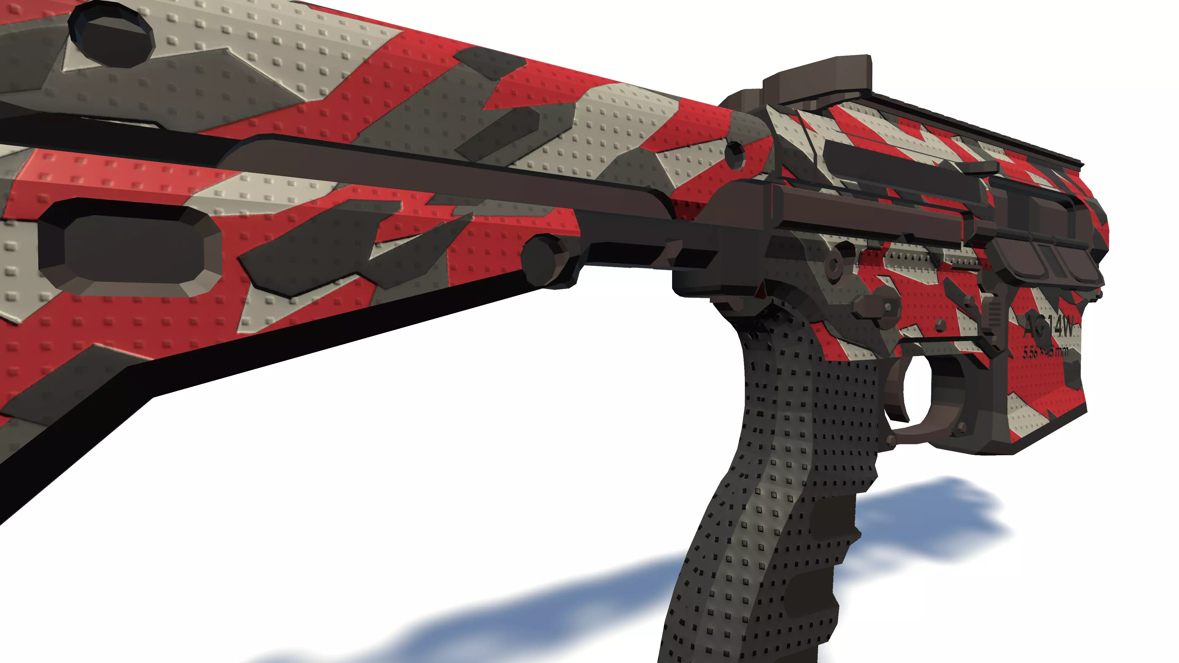 3D Weapon Grenade Pack Pistol with Camo Smoke Frag Flash bang Low-poly 3D model_10